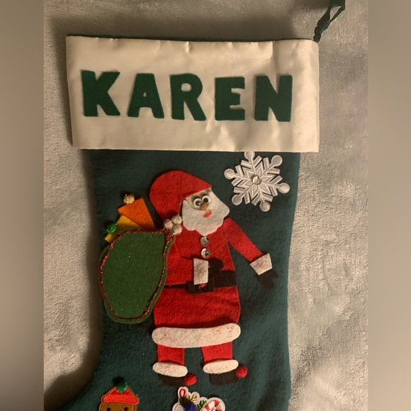 Vintage Velvet 3D Handmade Christmas Stocking - Picture 3 of 7